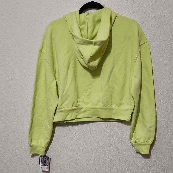 Target Lime Green Cropped Hoodie with Graphic Design - Picture 7 of 10